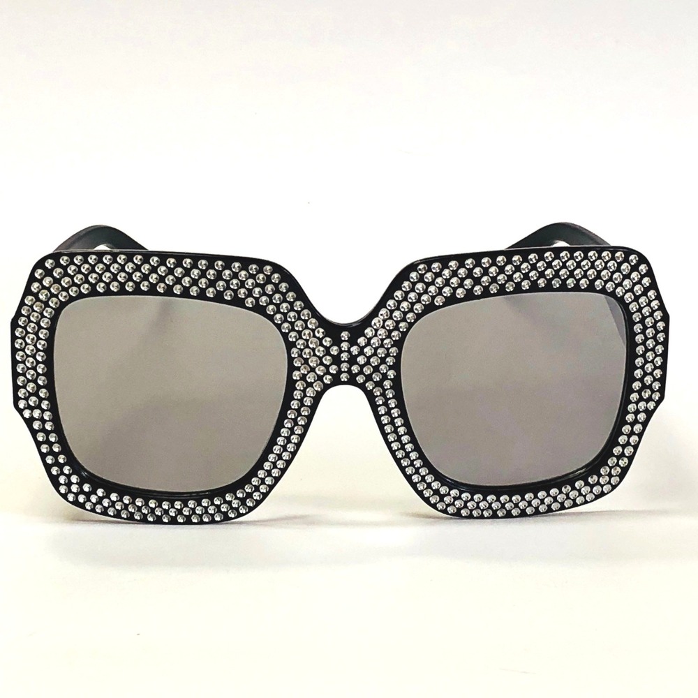 Rhinestone Sunglasses Oversized Square Frame Fashion Glam Statement Trendy Gafas - Picture 2 of 3
